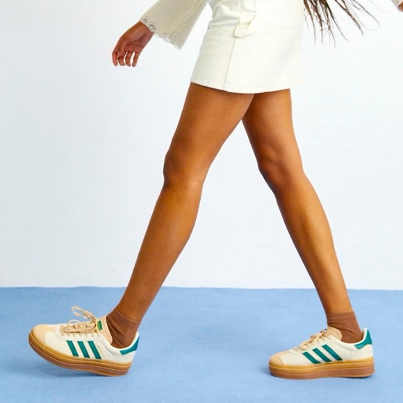 adidas gazelle silver green womens adidas Women's Originals Gazelle Bold Shoes
